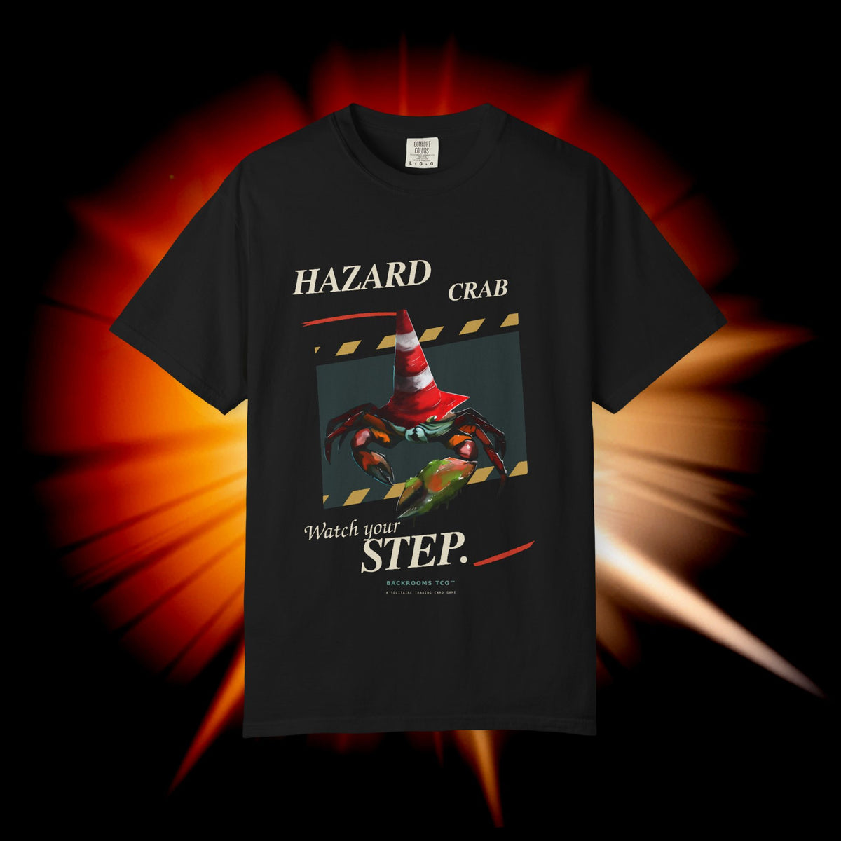 Hazard Crab T-Shirt — "Watch Your Step" Graphic Tee