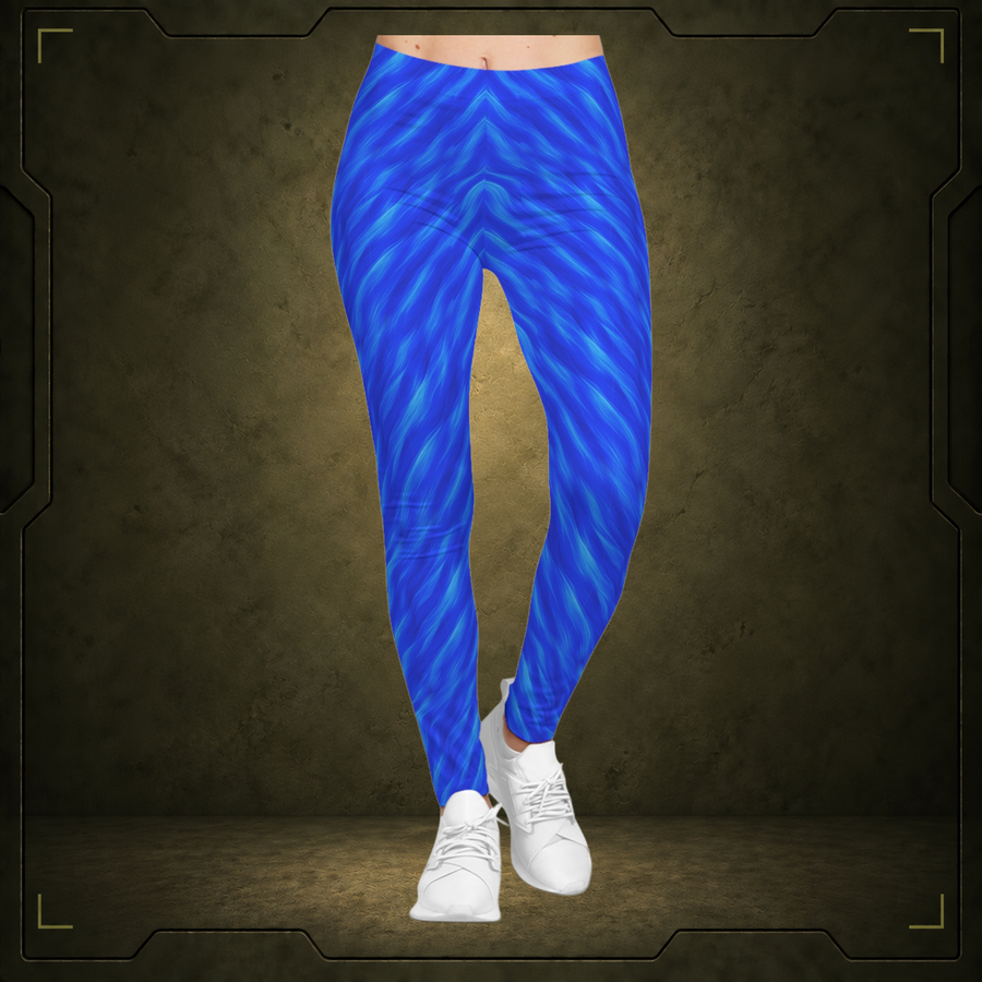 Approved Doll Face leggings provider model on the olive-brown Backrooms TCG marketplace background; size L, leggings only.