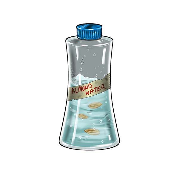 Almond Water acrylic keychain artwork illustration