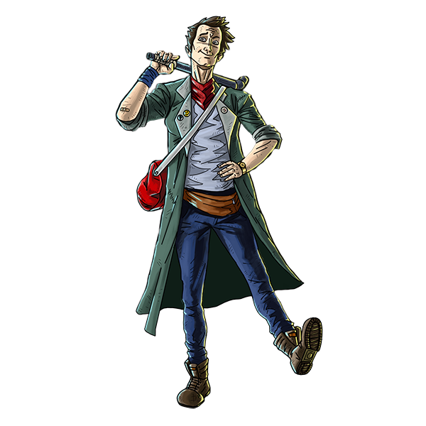 Oliver the Guide acrylic keychain artwork illustration