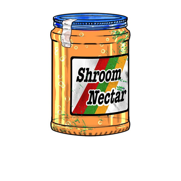 Shroom Nectar acrylic keychain artwork illustration