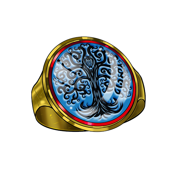The Soulroot Signet acrylic keychain artwork illustration
