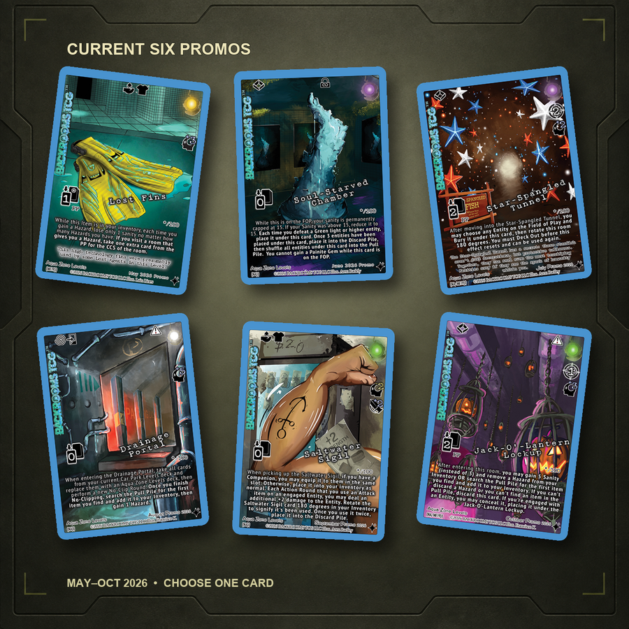 Current monthly holographic promos, May through October 2026 — six individual selections
